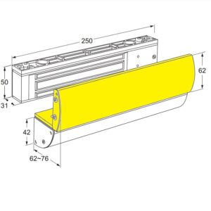 Afmetingen L Steun 17Lc Voor Deurmagneet